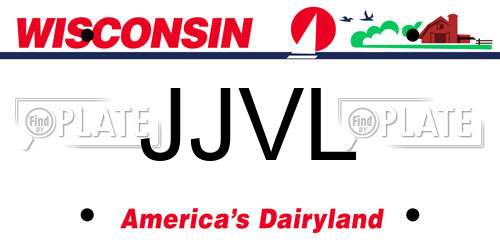 JJVL Wisconsin License Plate