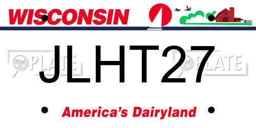 JLHT27 Wisconsin License Plate