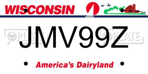 JMV99Z Wisconsin License Plate