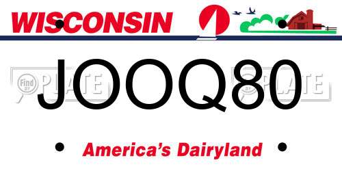JOOQ80 Wisconsin License Plate