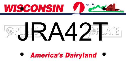 JRA42T Wisconsin License Plate