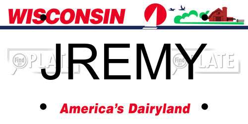 JREMY Wisconsin License Plate