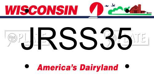JRSS35 Wisconsin License Plate
