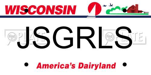 JSGRLS Wisconsin License Plate