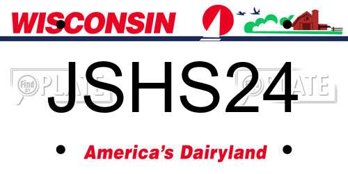 JSHS24 Wisconsin License Plate