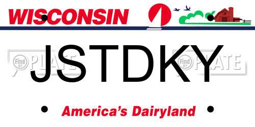JSTDKY Wisconsin License Plate