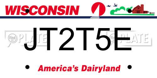JT2T5E Wisconsin License Plate