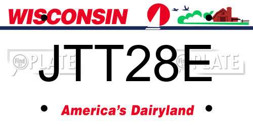 JTT28E Wisconsin License Plate