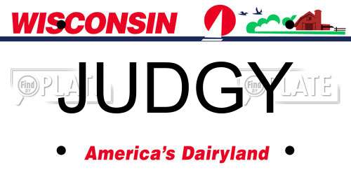 JUDGY Wisconsin License Plate