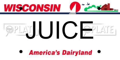 JUICE Wisconsin License Plate
