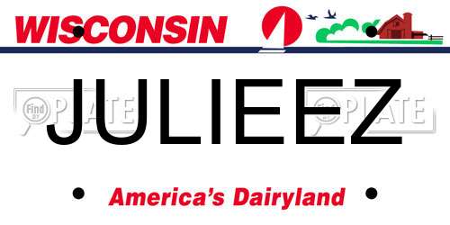 JULIEEZ Wisconsin License Plate