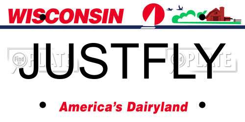 JUSTFLY Wisconsin License Plate