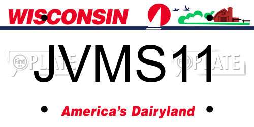 JVMS11 Wisconsin License Plate