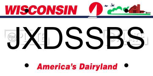 JXDSSBS Wisconsin License Plate