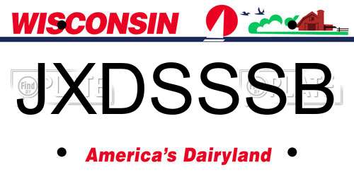 JXDSSSB Wisconsin License Plate