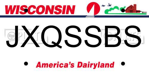 JXQSSBS Wisconsin License Plate