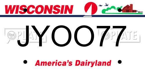 JYOO77 Wisconsin License Plate