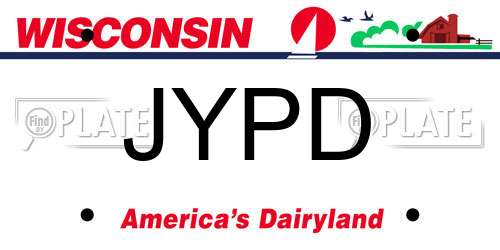 JYPD Wisconsin License Plate