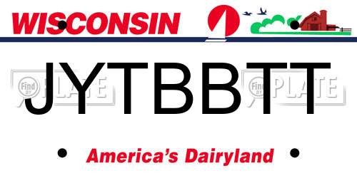JYTBBTT Wisconsin License Plate