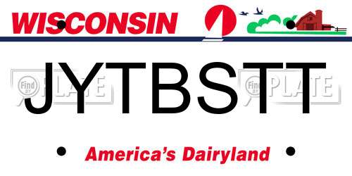 JYTBSTT Wisconsin License Plate