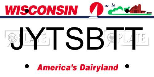 JYTSBTT Wisconsin License Plate