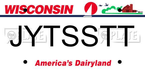 JYTSSTT Wisconsin License Plate