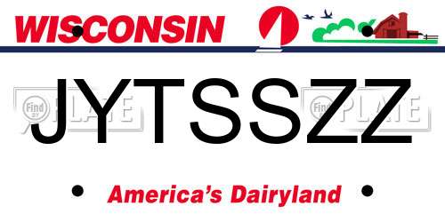 JYTSSZZ Wisconsin License Plate