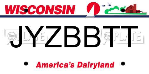 JYZBBTT Wisconsin License Plate