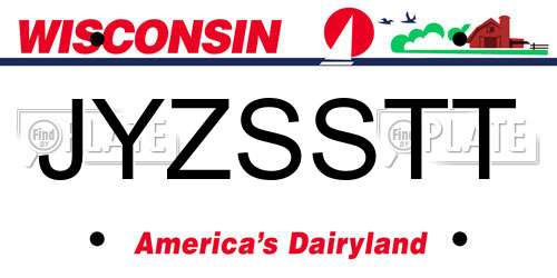 JYZSSTT Wisconsin License Plate