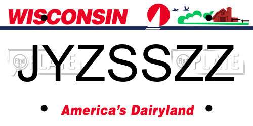 JYZSSZZ Wisconsin License Plate