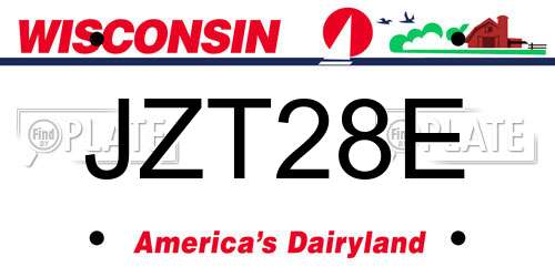 JZT28E Wisconsin License Plate