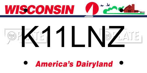 K11LNZ Wisconsin License Plate