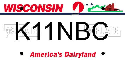 K11NBC Wisconsin License Plate