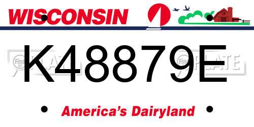 K48879E Wisconsin License Plate