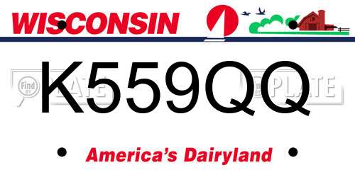 K559QQ Wisconsin License Plate