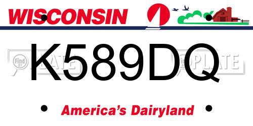 K589DQ Wisconsin License Plate