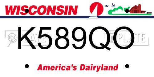 K589QO Wisconsin License Plate