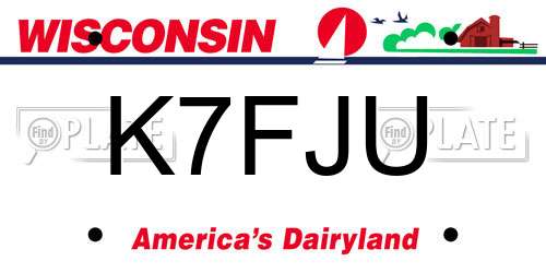 K7FJU Wisconsin License Plate