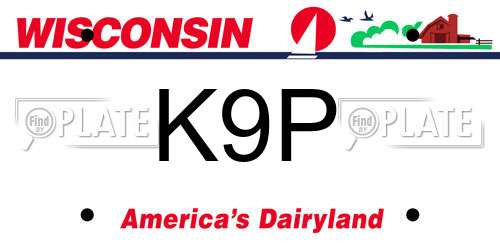 K9P Wisconsin License Plate