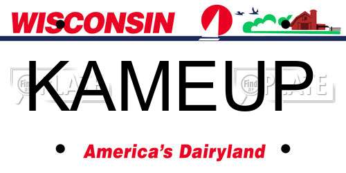 KAMEUP Wisconsin License Plate