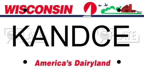 KANDCE Wisconsin License Plate