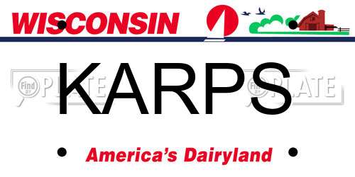 KARPS Wisconsin License Plate