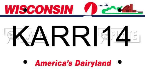 KARRI14 Wisconsin License Plate
