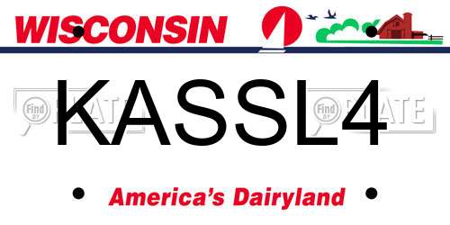 KASSL4 Wisconsin License Plate