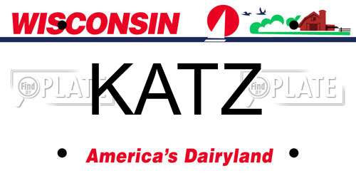 KATZ Wisconsin License Plate