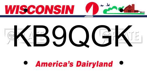 KB9QGK Wisconsin License Plate