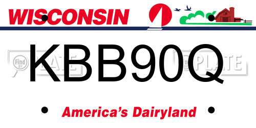 KBB90Q Wisconsin License Plate