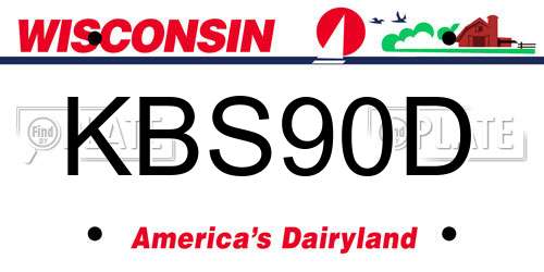KBS90D Wisconsin License Plate