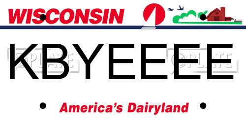 KBYEEEE Wisconsin License Plate