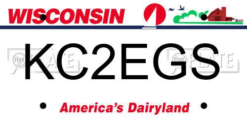 KC2EGS Wisconsin License Plate